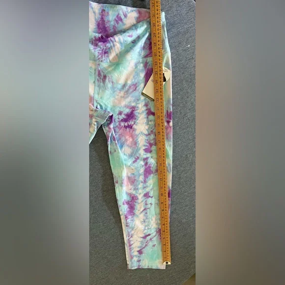 APANA Tie-Dye Leggings Blue & Purple Pants NWT Sz Large - Picture 6 of 10